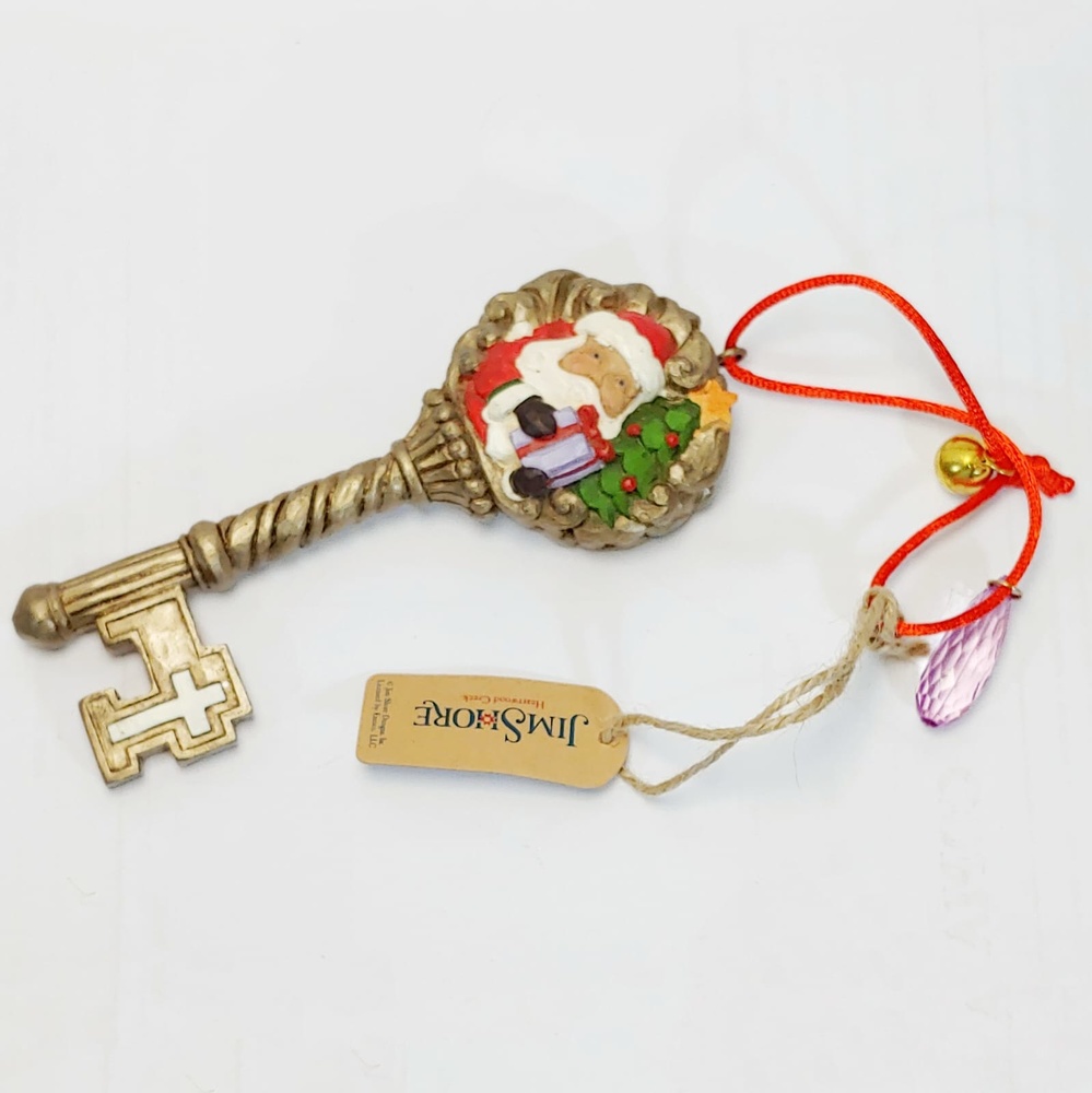 „Santa's Magic Key“-Figur zum Aufhängen am Weihnachtsbaum aus der Jim Shore Disney Collection 