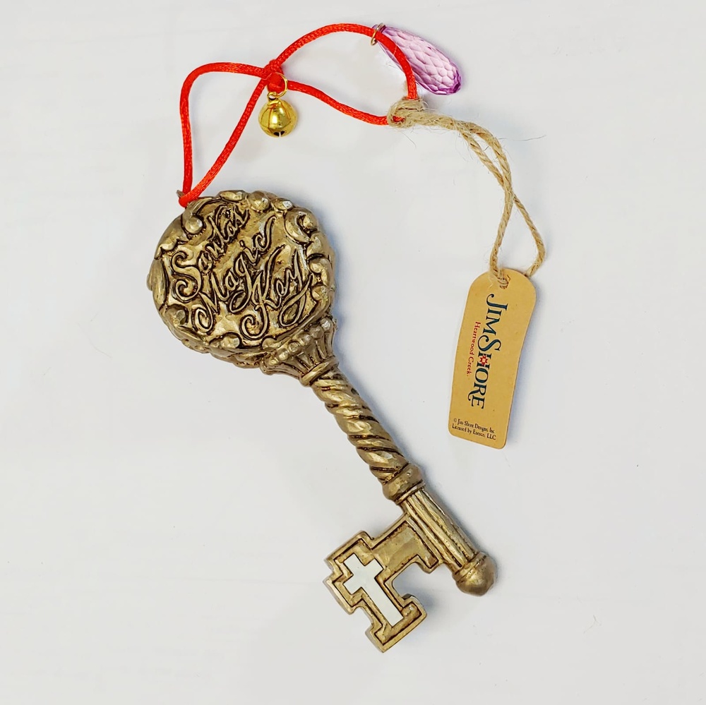 „Santa's Magic Key“-Figur zum Aufhängen am Weihnachtsbaum aus der Jim Shore Disney Collection 