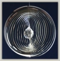 Espiral circular con bola de cristal - Móviles de viento y Espirales 