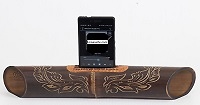 Handmade speaker with Javanese carving. Handmade Bamboo Speakers 