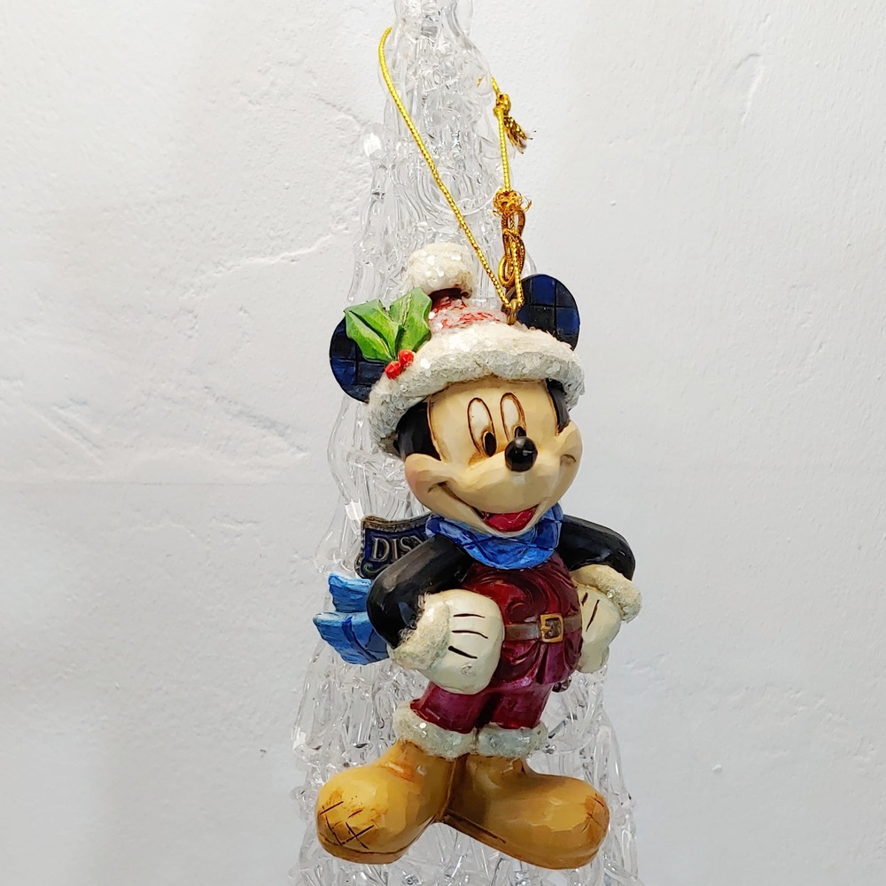 Mickey Mouse de Navidad ornamento de colgar Disney de Jim Shore 