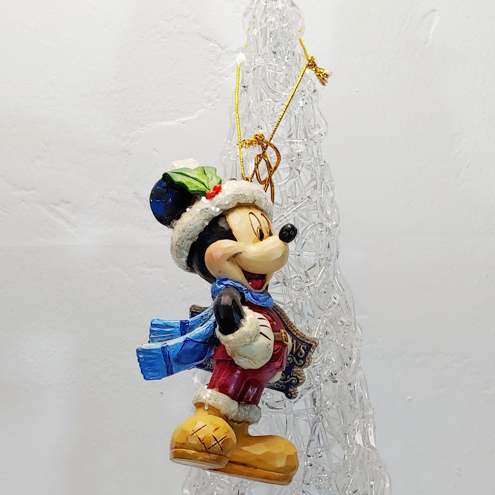 Mickey Mouse de Navidad ornamento de colgar Disney de Jim Shore 