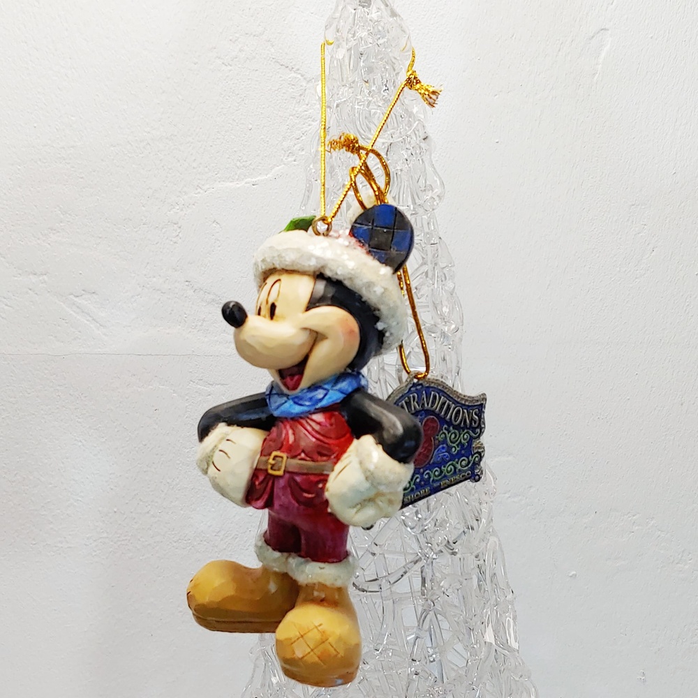 Mickey Mouse de Navidad ornamento de colgar Disney de Jim Shore 