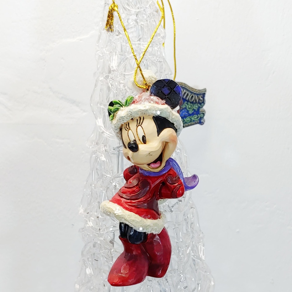 Jim Shore's Minnie Mouse Christmas Hanging Ornament Disney 