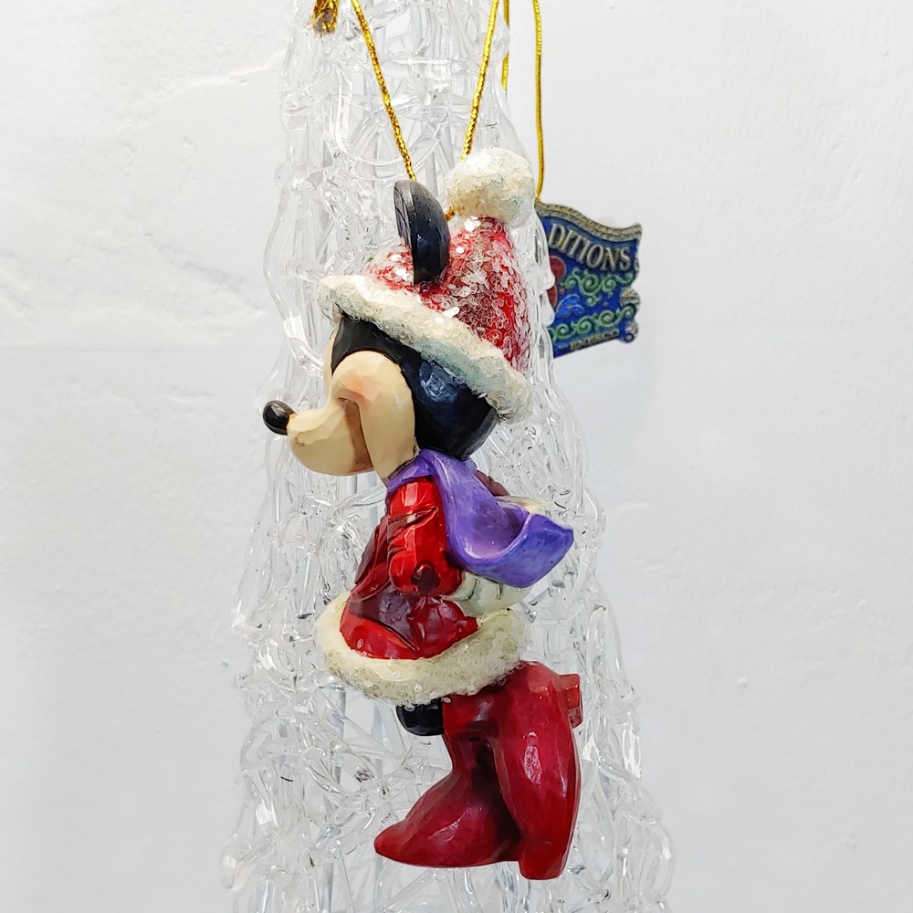 Jim Shore's Minnie Mouse Christmas Hanging Ornament Disney 