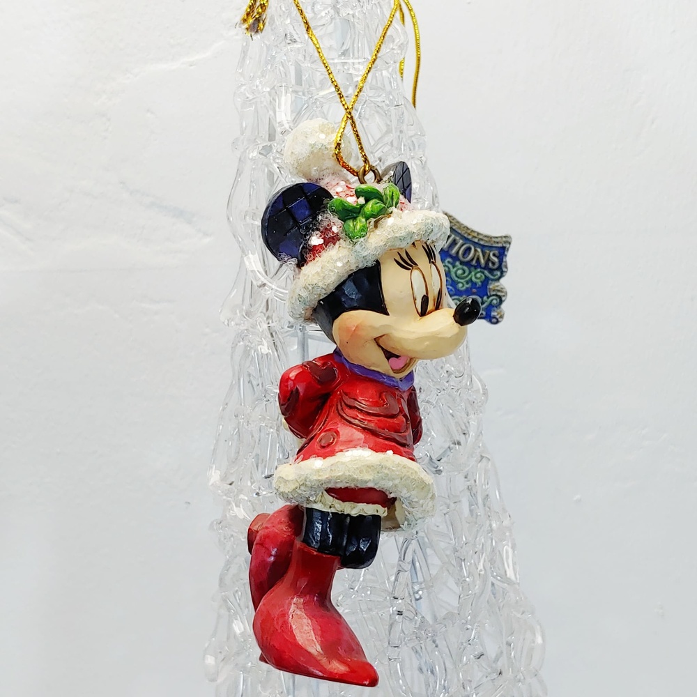 Jim Shore's Minnie Mouse Christmas Hanging Ornament Disney 