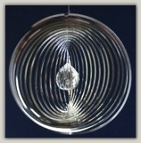 Rund Kühlergrill mit Kristallkugel - Wind Mobile und Spirale 