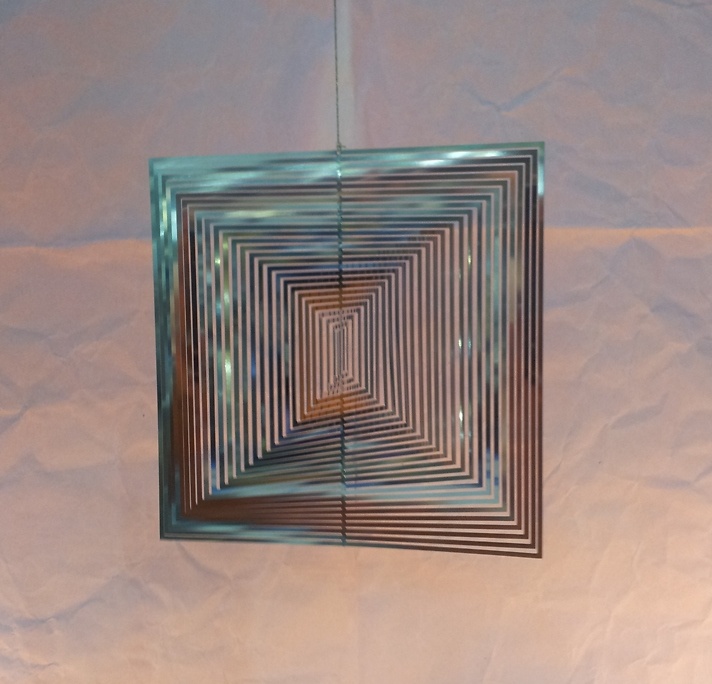 Wind mobile square spiral 