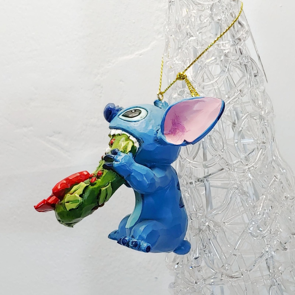 Stitch, Jim Shore Christmas Tree Hanging Ornament - Disney Collections 