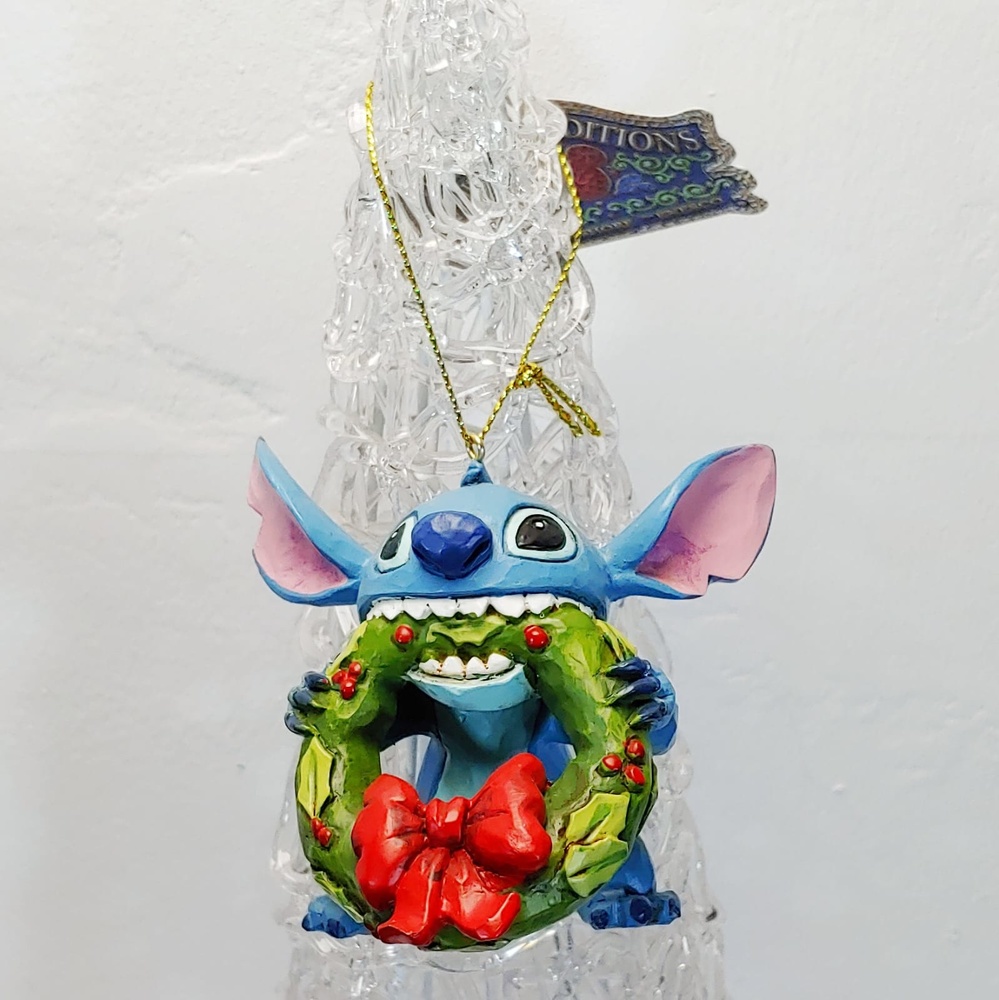 Stitch, Jim Shore Christmas Tree Hanging Ornament - Disney Collections 