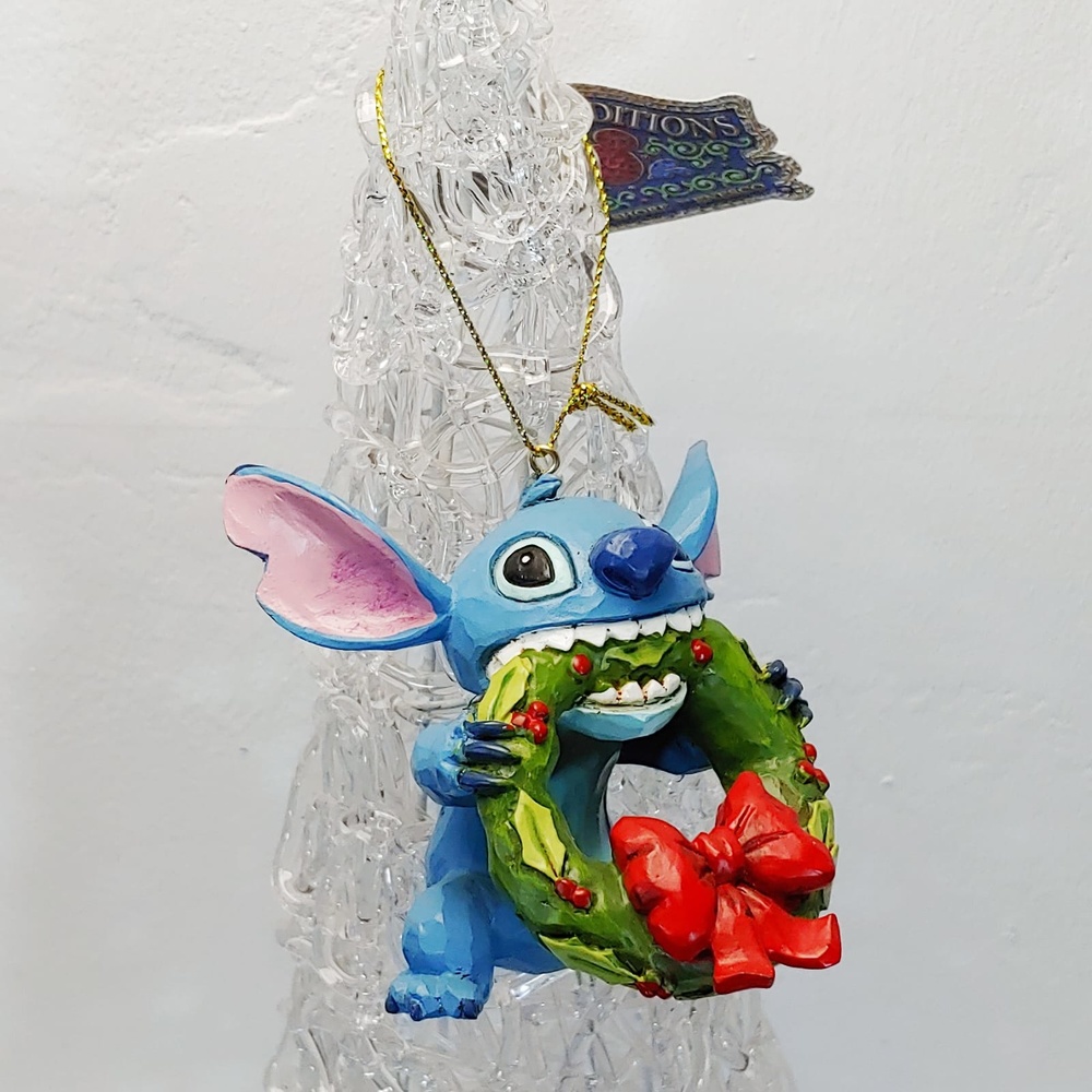 Stitch, Jim Shore Christmas Tree Hanging Ornament - Disney Collections 