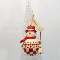 „Nordischer Schneemann“, hängende Ornamente von Jim Shore – Weihnachtskollektion