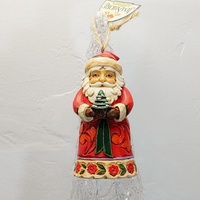 „Weihnachtsmann mit Baum“, hängende Ornamente von Jim Shore – Weihnachtskollektion