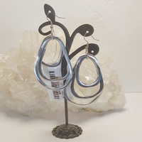 "3 Drops" aluminum earrings - Vestopazzo Costume Jewelry.