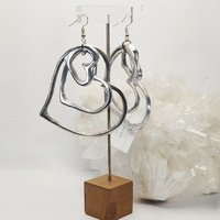 "3 hearts" aluminum earrings - Vestopazzo Jewelry.