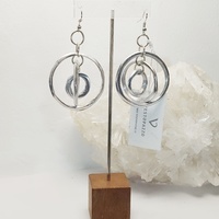 "3 rings and 3 circles" earrings in aluminum - Vestopazzo Costume Jewelry.