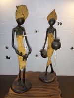 African Bronzes - "Woman with child" and "Woman with two pitchers 2"