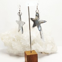 Aluminum "Sea Star" earrings - Vestopazzo Costume Jewelry.