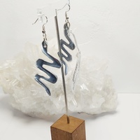 Aluminum "Snake" earrings - Vestopazzo Costume Jewelry.