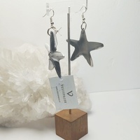 Aluminum "Stars" earrings - Vestopazzo Costume Jewelry.