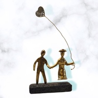 Bronze sculpture on lava "Ethereal love" - Sonata Gallery