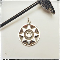 Canarian Pintadera pendant "Sol Canario", sterling silver - T-mas Bijou