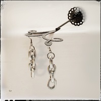 Chain earrings - Vestopazzo Jewelry.