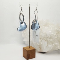 "Chained Heart" aluminum earrings - Vestopazzo Costume Jewelry.
