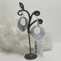 Earrings "Circle openwork with star" in aluminum - Vestopazzo Costume Jewelry.