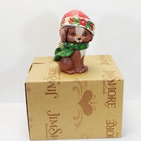 Figur „Mini-Hund mit Weihnachtsmütze“, Jim Shore – Weihnachtskollektion