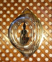 Móvil espiral circular "Buda con chakras" - Móviles de viento y Espirales