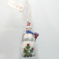 "Muñeco de nieve con corazón", adornos colgantes Jim Shore - Colección de Navidad