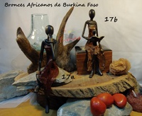 "Mujer sentada pensativa" . Bronces Africanos