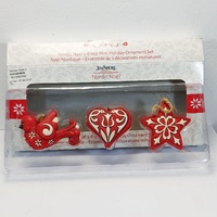"Nordic Noel" set of 3, Jim Shore hanging ornaments - Christmas Collection
