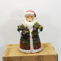 "Papá Noel Victoriano con guirnalda" , Jim Shore - Colección de Navidad