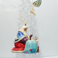 "Papá Noel con Niño Jesús", adornos colgantes Jim Shore - Colección de Navidad