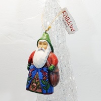 "Papá Noel con bolso de regalos", adornos colgantes Jim Shore - Colección de Navidad