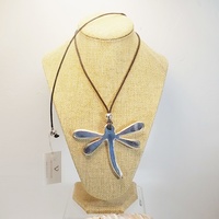Pendant "Dragonfly" Aluminum and adjustable cord - Vestopazzo Costume Jewelry.