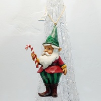 "Santa Gnome with Candy Cane", Jim Shore Hanging Ornaments - Christmas Collection