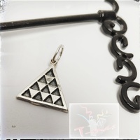 Silver pendant "Canary Pintadera Pyramid" (4199) - T-mas Bijou