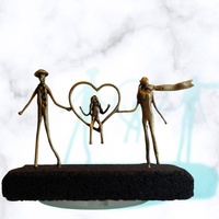 Sonata Gallery - "United Family", Bronze sculpture on Lava. 