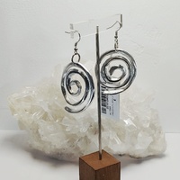 "Spiral" aluminum earrings - Vestopazzo Costume Jewelry.