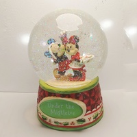 "Under the Mistletoe" Snow Globe, Jim Shore - Christmas Collection